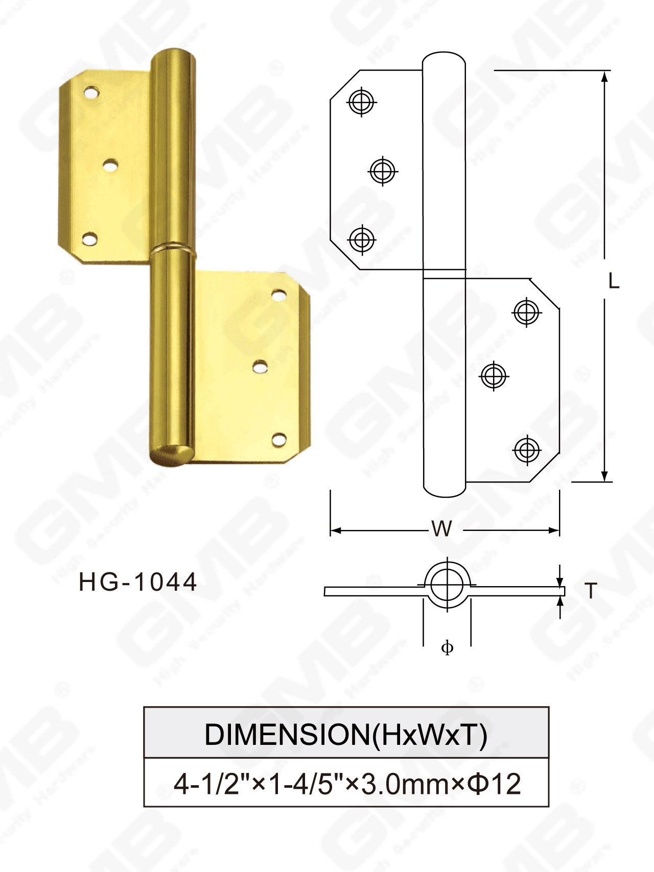 Латунная петля Series_HG-1044-85