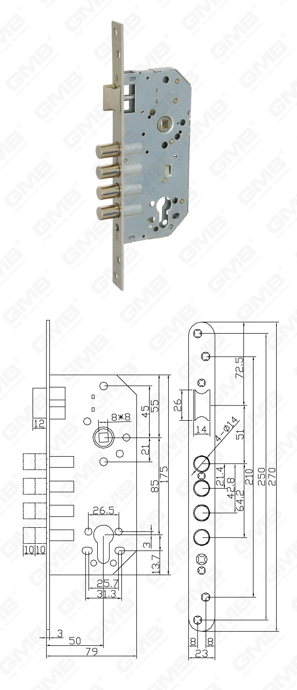 02 Замок врезной_3201B-60