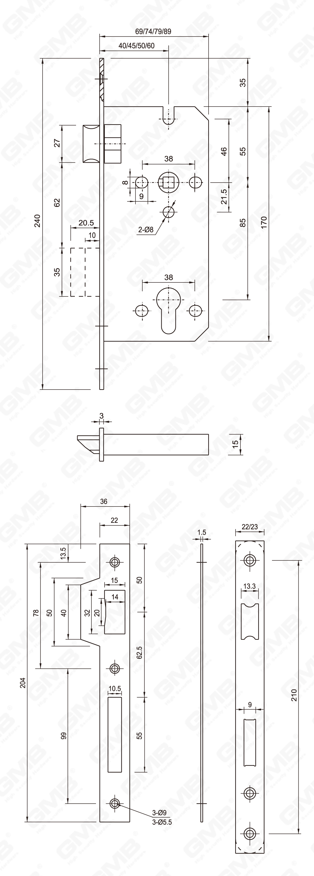 04 Замок из нержавеющей стали_4085Z-54