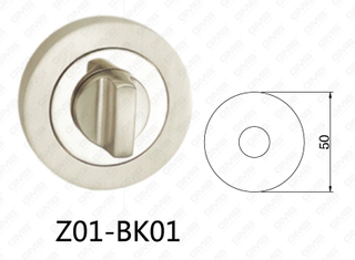 Цинковый сплав Zamak алюминиевой дверной ручки круглый Escutcheon (Z01-BK01)
