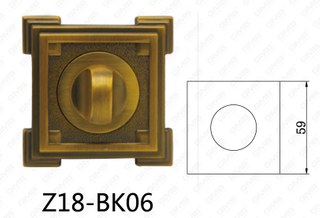 Цинковый сплав Zamak алюминиевый квадратный щиток ручки двери (Z18-BK06)