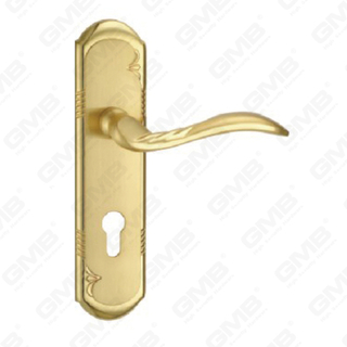 Дверная ручка Потяните деревянные дверные аппаратные ручки блокировки дверной ручки на тарелке для Mortice Lockset с помощью цинк сплава или стальной ручки дверей (ZM83238-GSB GPB)
