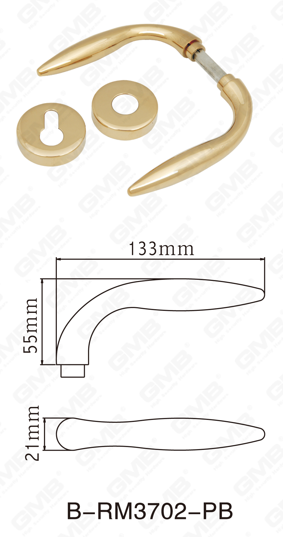 06 латунная ручка _b-rm3702-pb-40