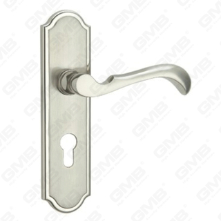 Дверная ручка Потяните деревянные дверные аппаратные ручки блокировки дверной ручки на тарелке для Mortice Lockset с помощью цинкового сплава или стальной ручки двери (CM591-C08-K)