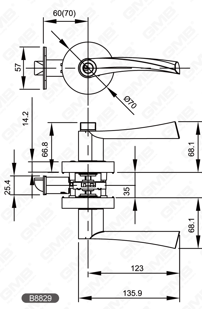 02 Трубчатый рычажный замок для тяжелых условий эксплуатации, серия 40