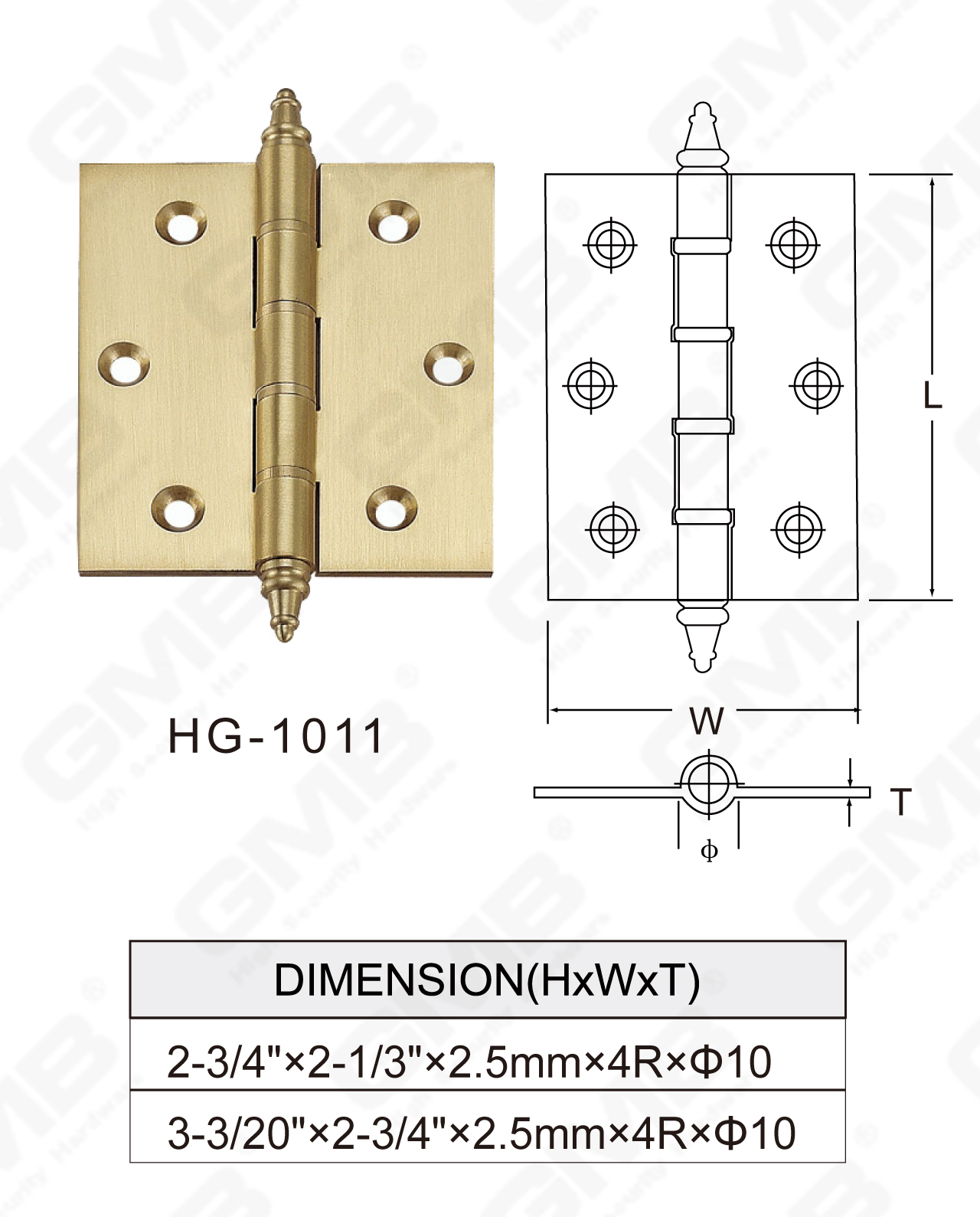 Латунная петля Series_HG-1011-27