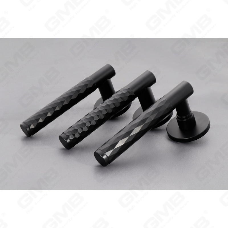 Новая современная алюминиевая дверная ручка для украшения дома на круглой розетке