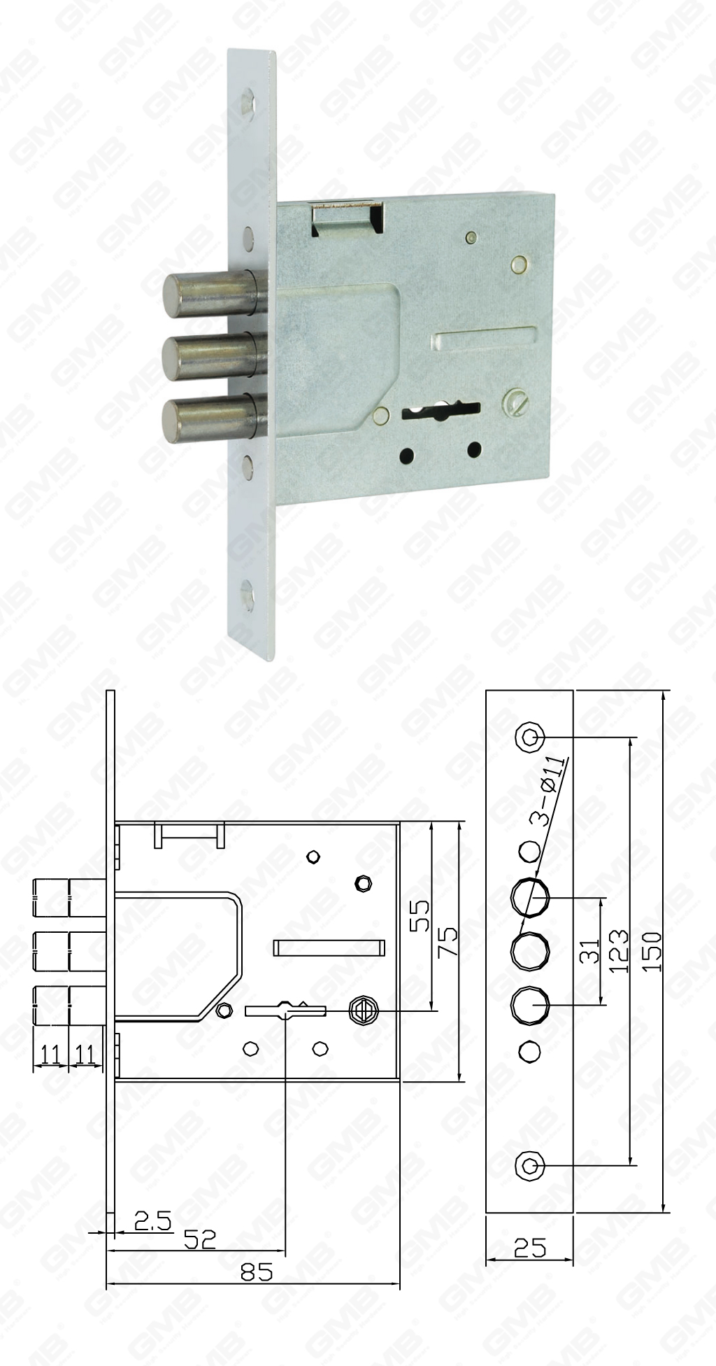 01 Врезной замок повышенной безопасности_SR500-54