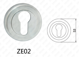 Цинковый сплав Zamak алюминиевая ручка двери круглая розетка (ZE02)
