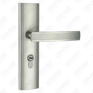 Дверная ручка Потяните деревянные дверные аппаратные ручки блокировки дверной ручки на тарелке для Mortice Lockset с помощью цинкового сплава или стальной ручки двери (CA405-C30-K)