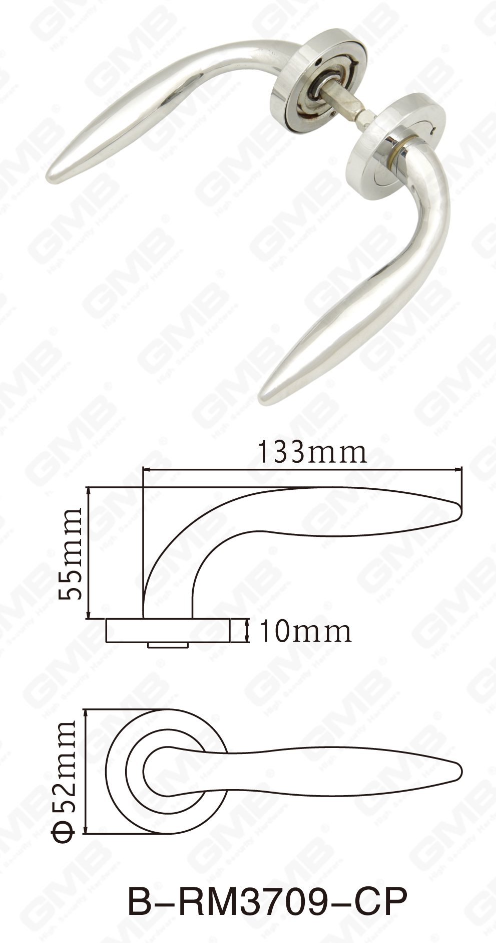 06 латунная ручка _b-rm3709-cp-42