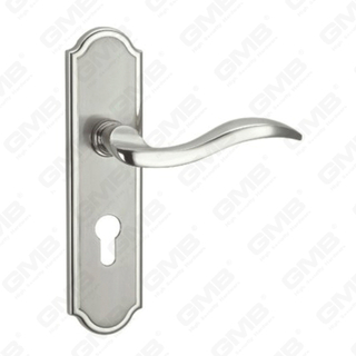 Дверная ручка Потяните деревянные дверные аппаратные ручки заблокированного двери на тарелке для Mortice Lockset с помощью цинкового сплава или стальной ручки двери (CM591-C76-K)