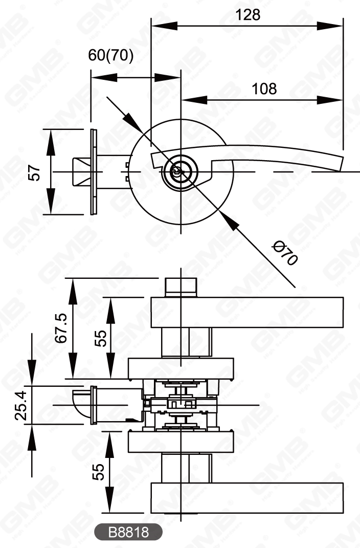 02 Трубчатый рычажный замок для тяжелых условий эксплуатации, серия 24