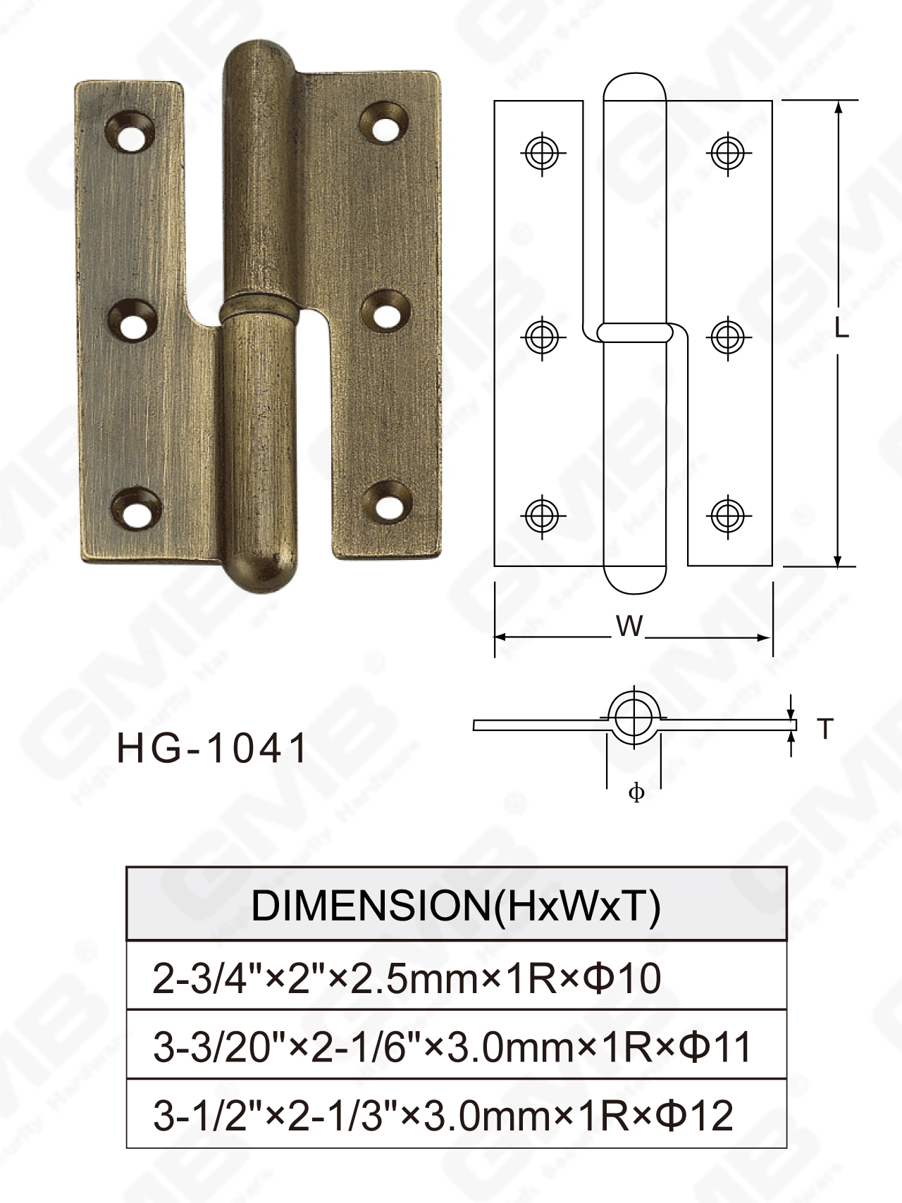 Латунная петля Series_HG-1041-83