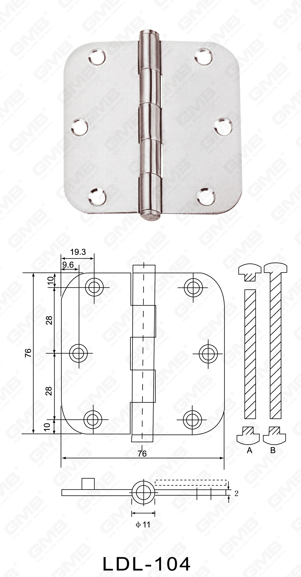 Петля из нержавеющей стали Series_LDL-104-11