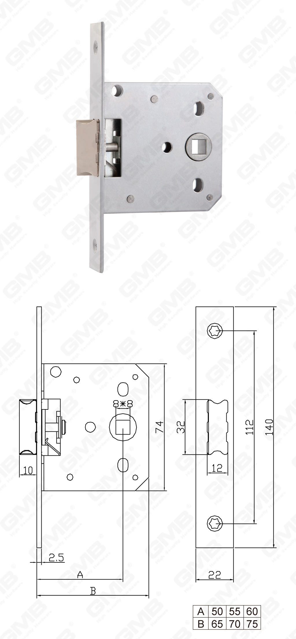 02 Замок врезной第二部分_LB.50S-55S-60S-94