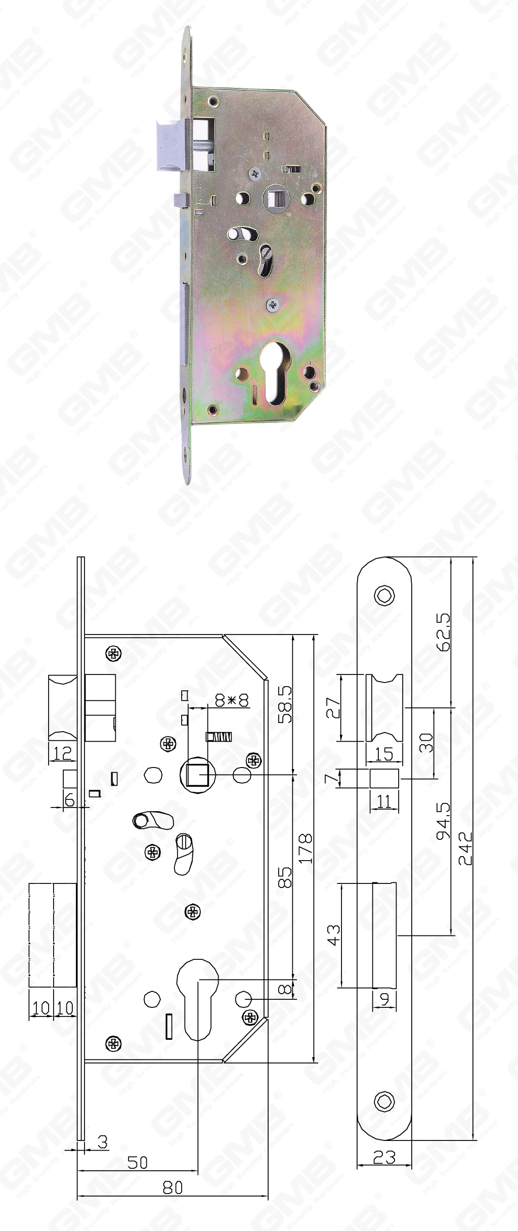 02 Замок врезной第四部分_C-501A-12