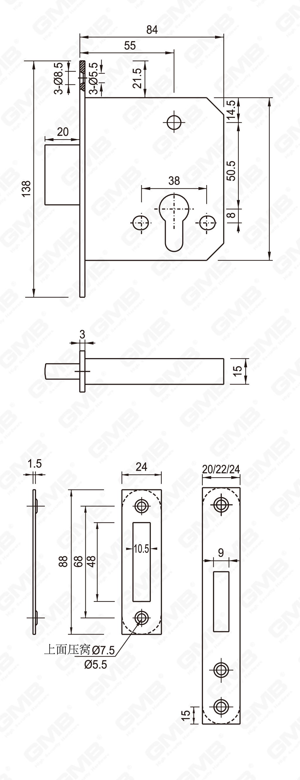 04 Замок из нержавеющей стали_55ZD-31