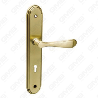 Дверная ручка Потяните деревянные дверные аппаратные ручки заблокированного двери на тарелке для Mortice Lockset с помощью цинкового сплава или стальной ручки двери (309b)