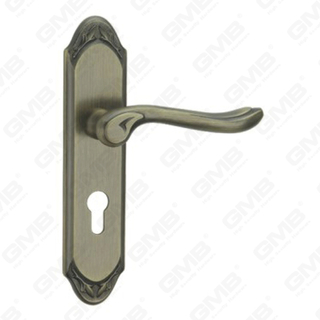 Дверная ручка Потяните деревянные дверные аппаратные ручки блокировки дверной ручки на тарелке для Mortice Lockset с помощью цинк сплава или стальной ручки дверей (CM577-C100-DAB)