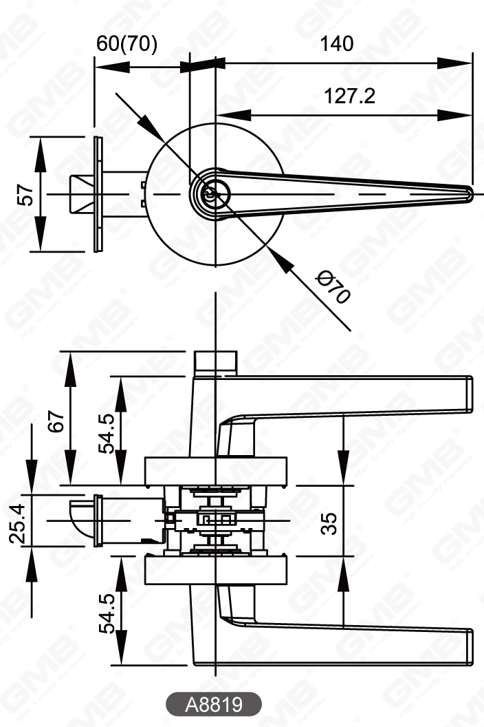 02 Трубчатый рычажный замок для тяжелых условий эксплуатации, серия 26