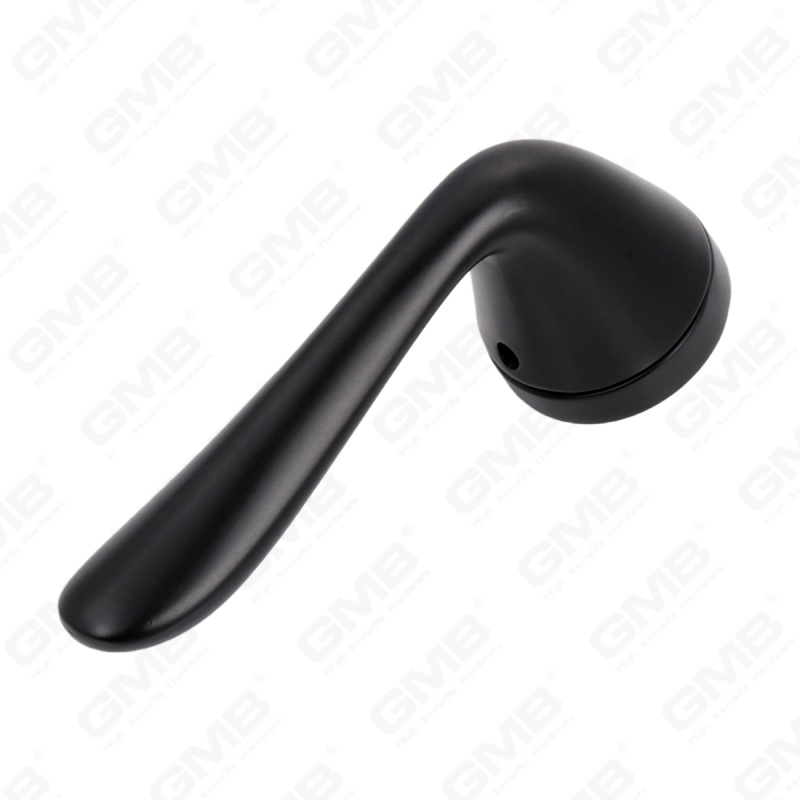 Современная простая ручка дверного замка из цельного цинкового сплава на круглой розетке (Z062409)